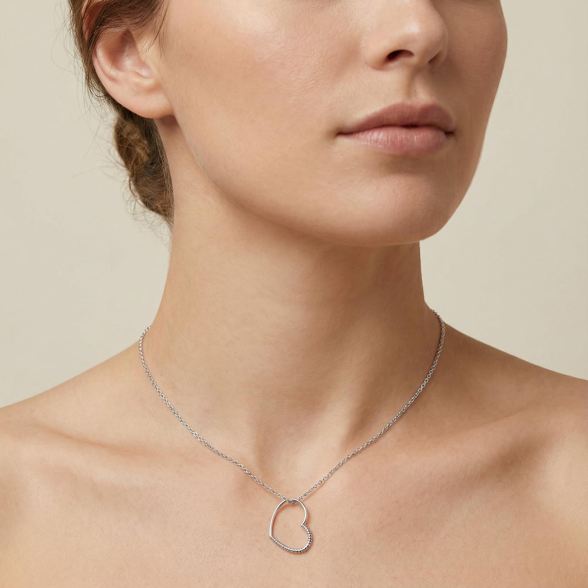 S925 Silver Heart Pendant Necklace