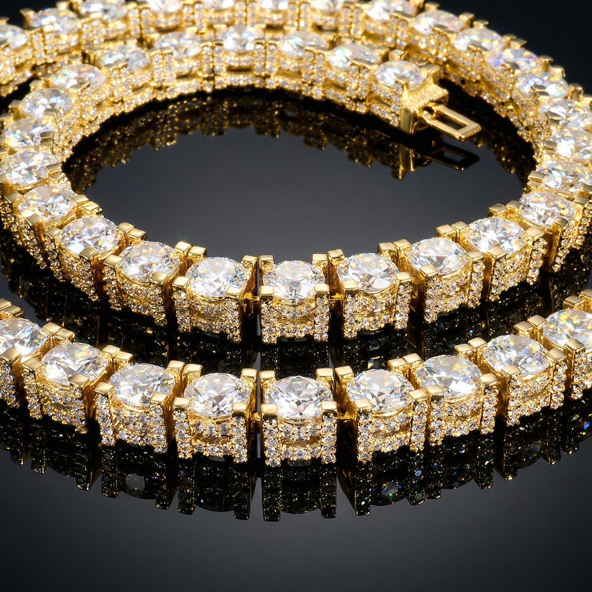 6.5mm Iced Out Sides Tennis Chain 6.5mm Iced Out Sides Tennis Chain