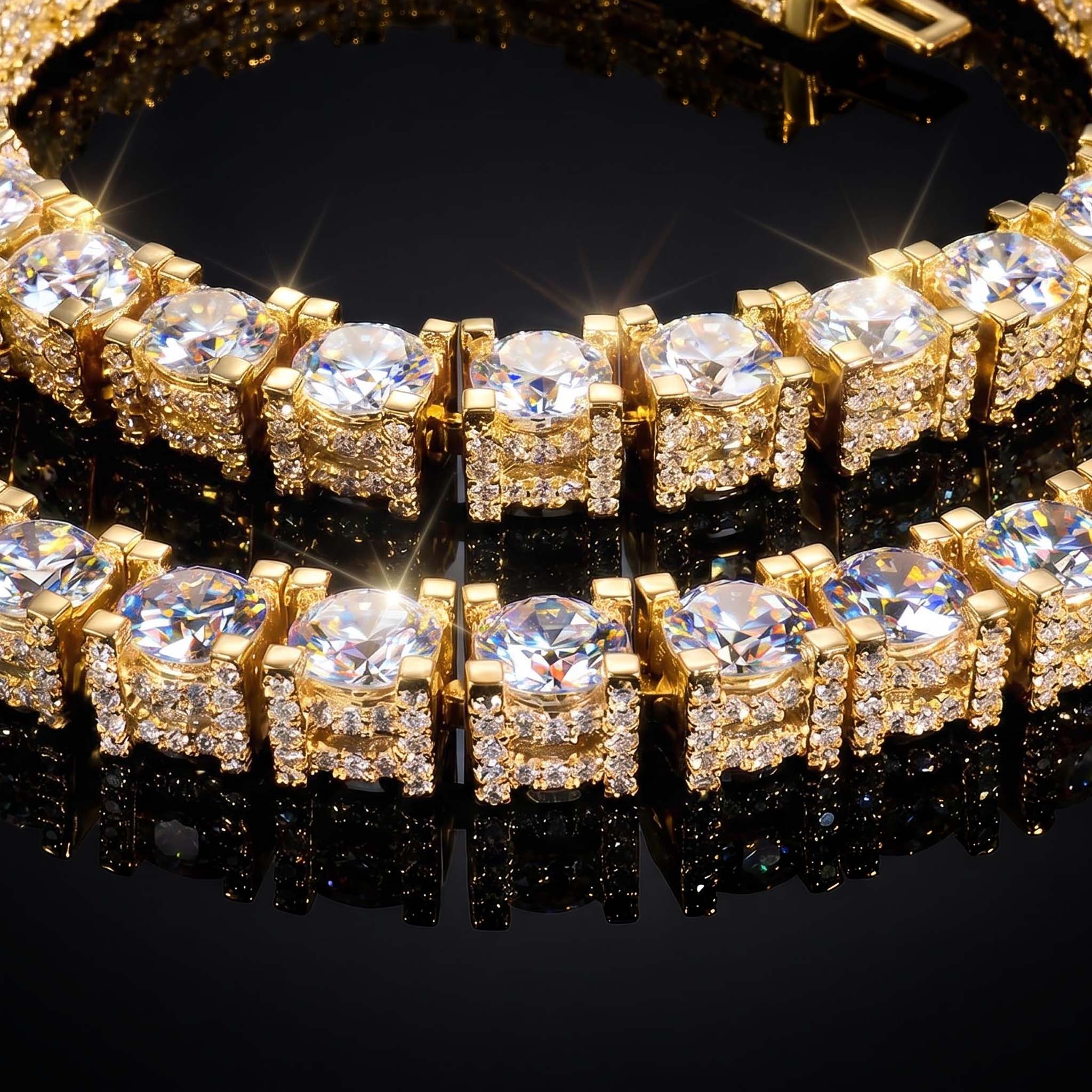 6.5mm Iced Out Sides Tennis Chain