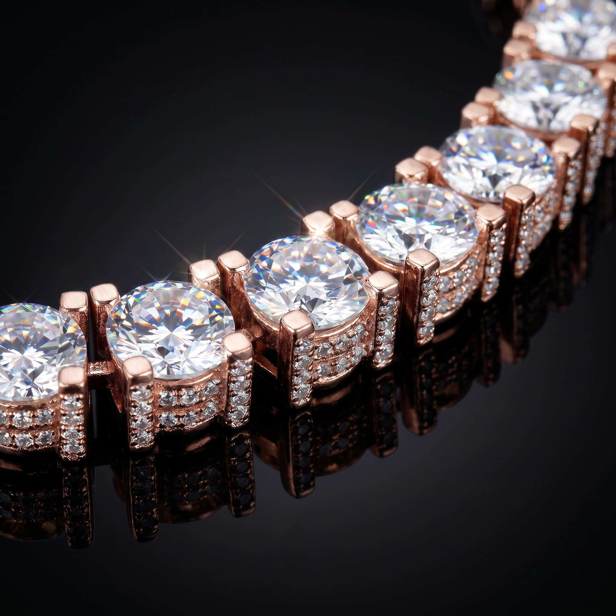 6.5mm Iced Out Sides Tennis Chain