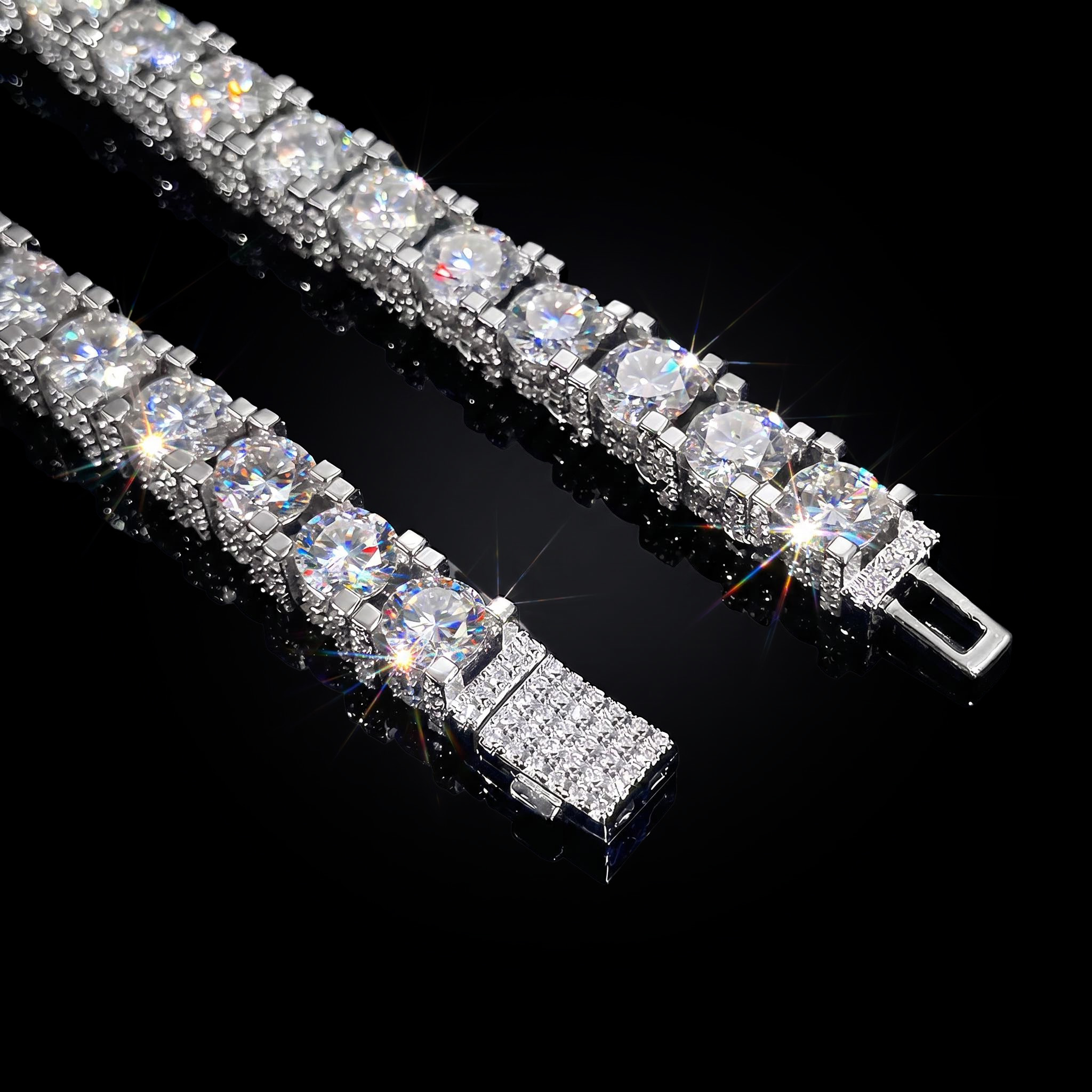 6.5mm Iced Out Sides Tennis Chain