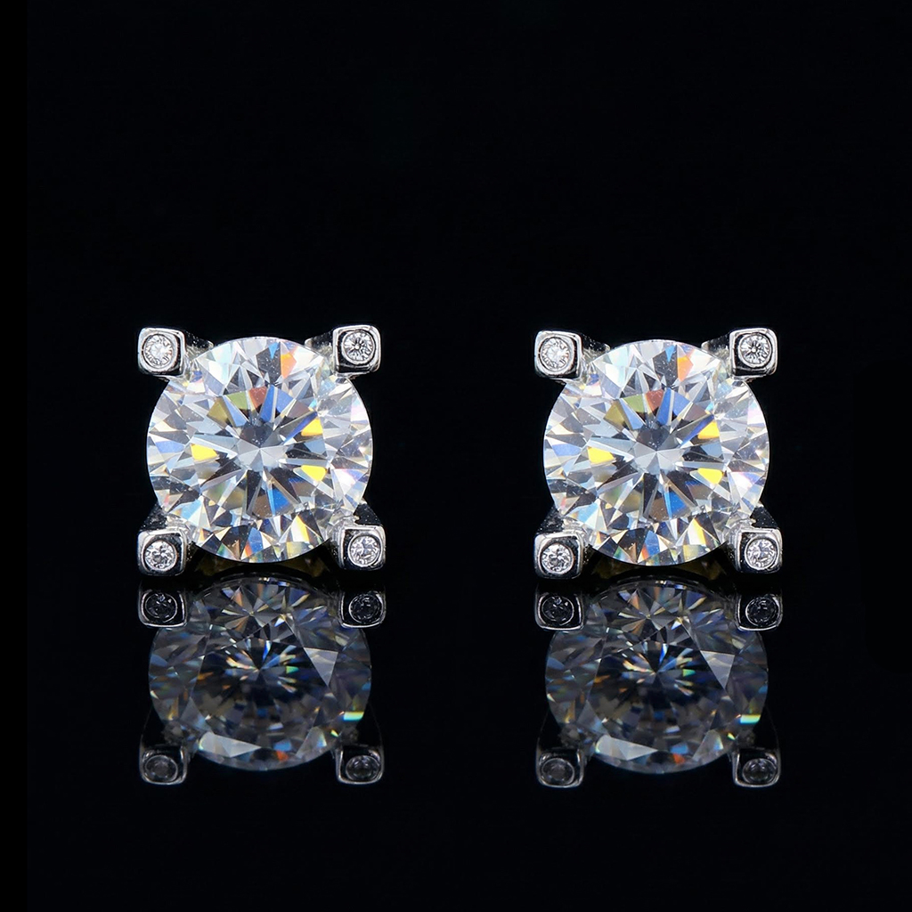 Brilliant Round Cut Stud Earrings