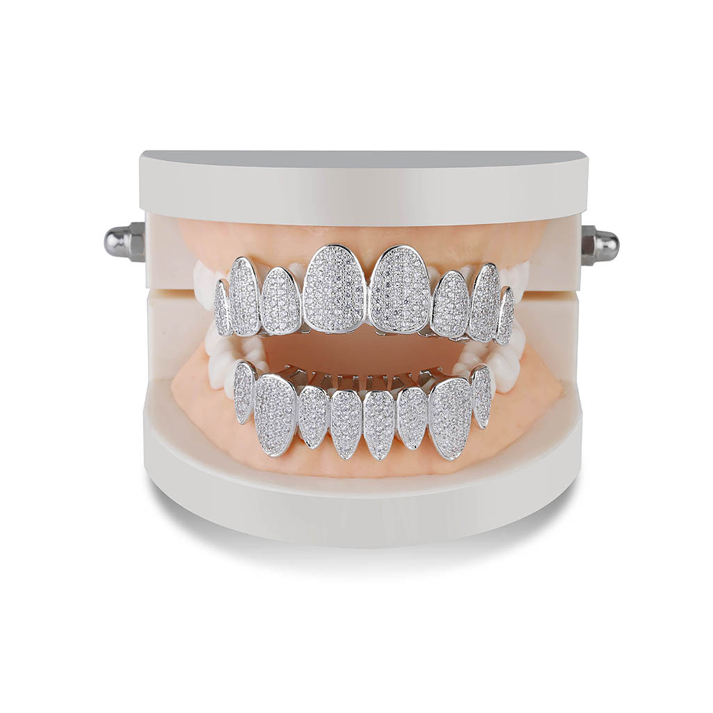 Iced Out Irregular Design Grillz Set Iced Out Irregular Design Grillz Set