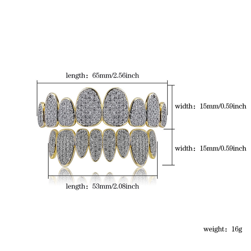 Iced Out Irregular Design Grillz Set Iced Out Irregular Design Grillz Set