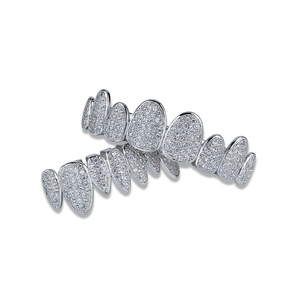 Iced Out Irregular Design Grillz Set Iced Out Irregular Design Grillz Set