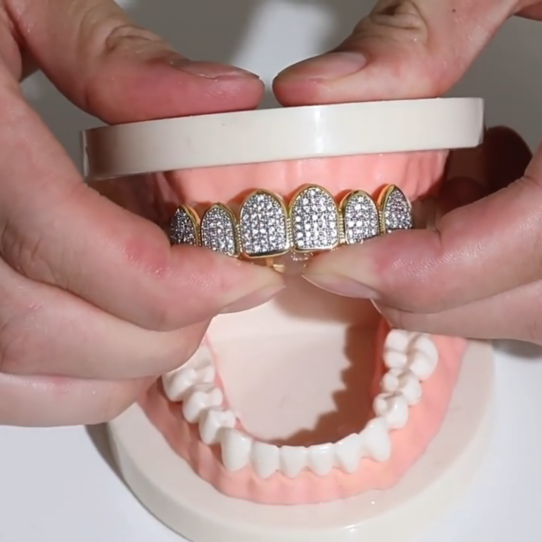 Iced Out Irregular Design Grillz Set