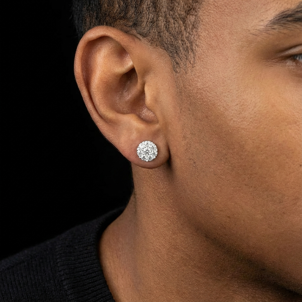 925S & VVS Moissanite Round Cut Stud Earrings 925S & VVS Moissanite Round Cut Stud Earrings