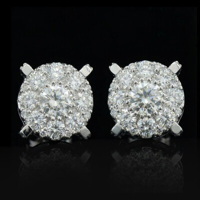 S925 Silver Micro Paved Moissanite Stud Earrings