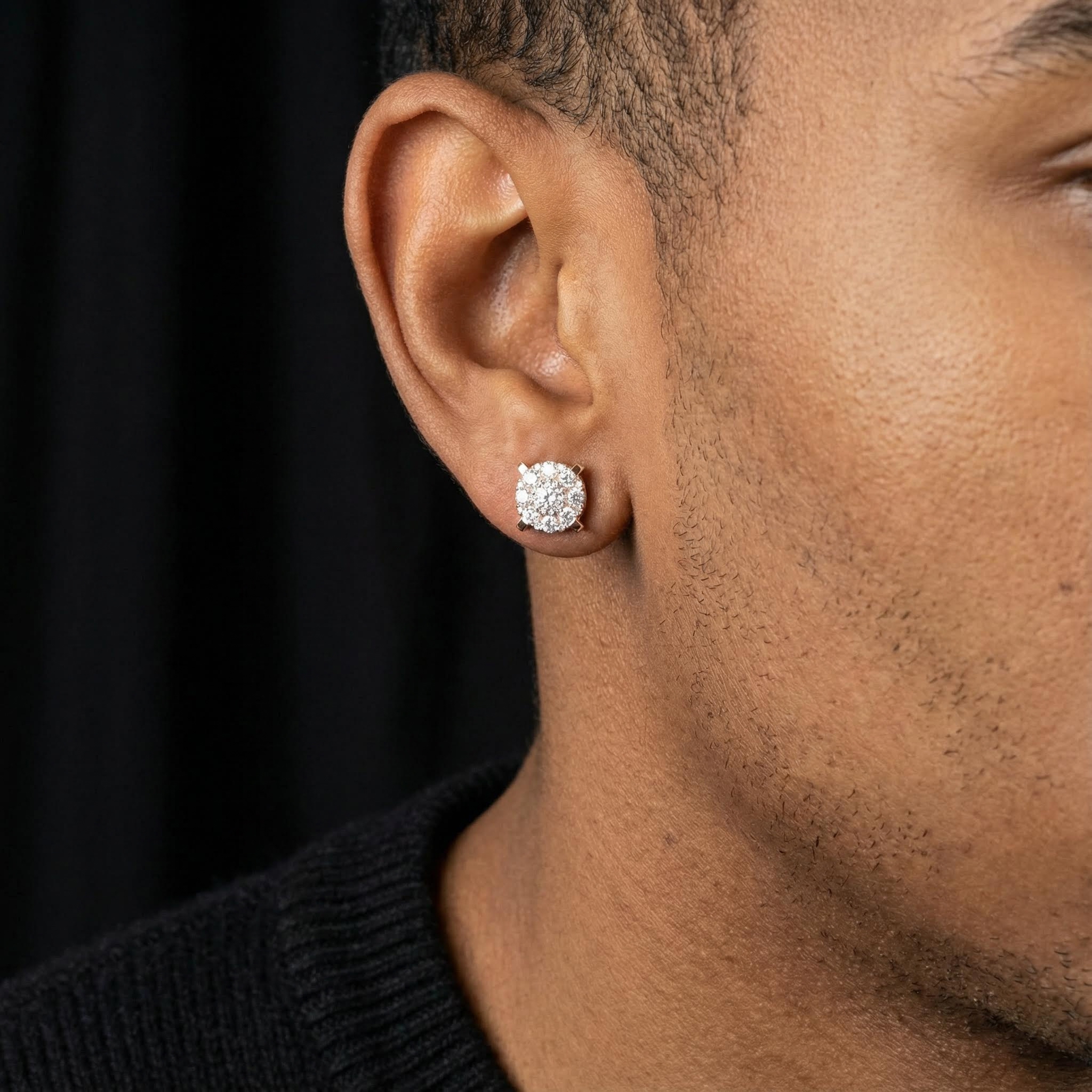 S925 Silver Micro Paved Moissanite Stud Earrings S925 Silver Micro Paved Moissanite Stud Earrings