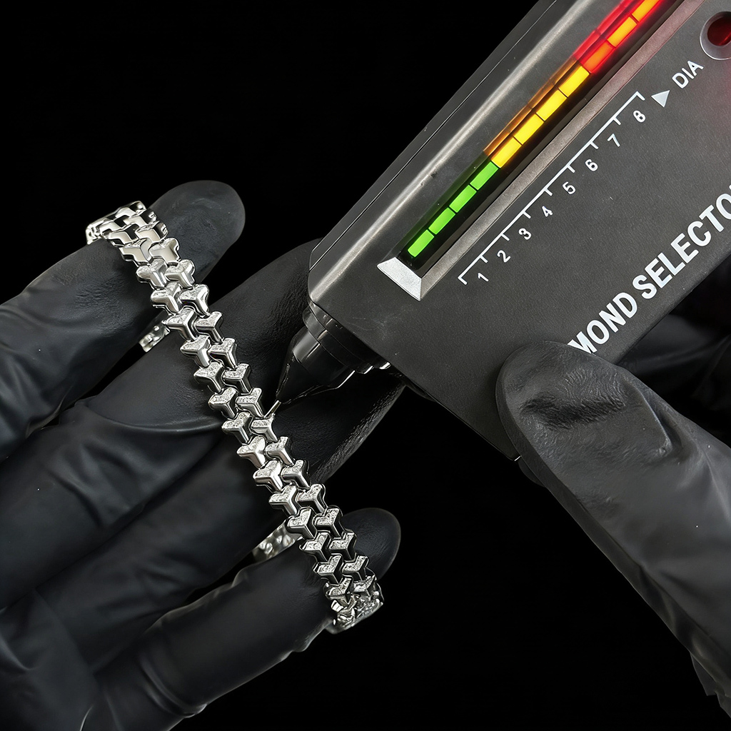 925S & VVS Moissanite Two-Row Armor Bracelet