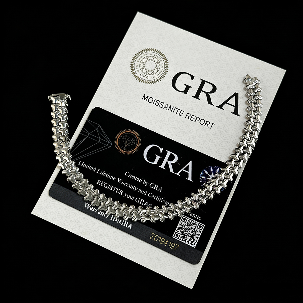 925S & VVS Moissanite Two-Row Armor Bracelet