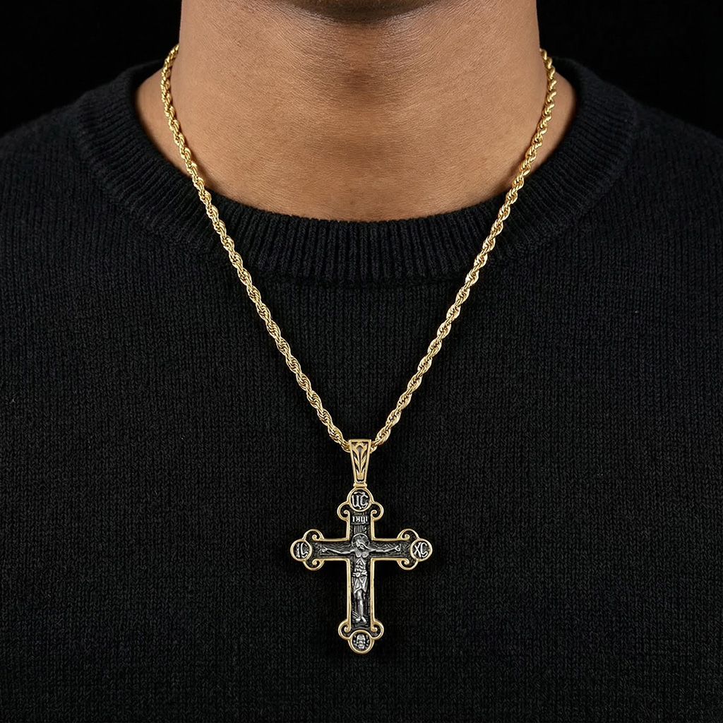 Stainless Steel Crucifix Cross Pendant