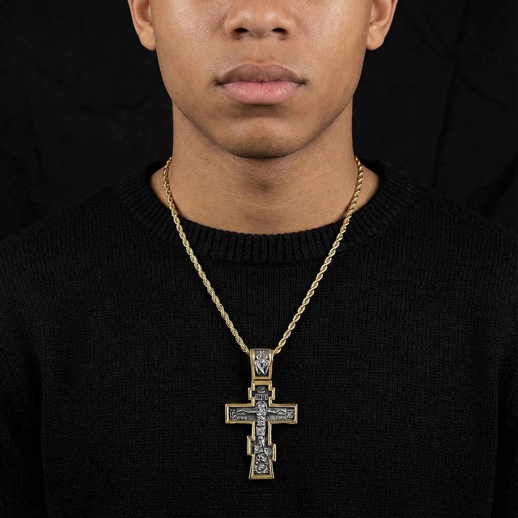 Stainless Steel Jesus Cross Pendant