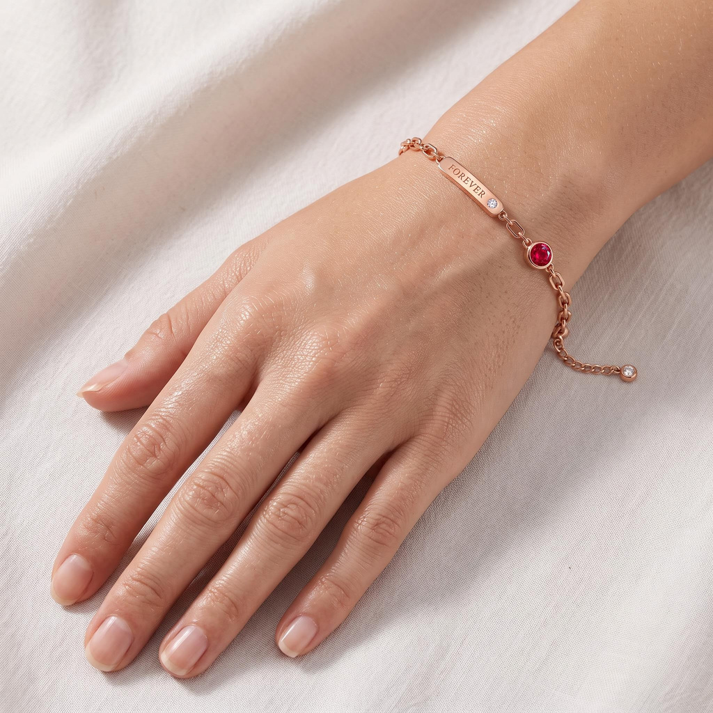 1.2 ct.tw. Custom Engraved Birthstone Bracelet 1.2 ct.tw. Custom Engraved Birthstone Bracelet