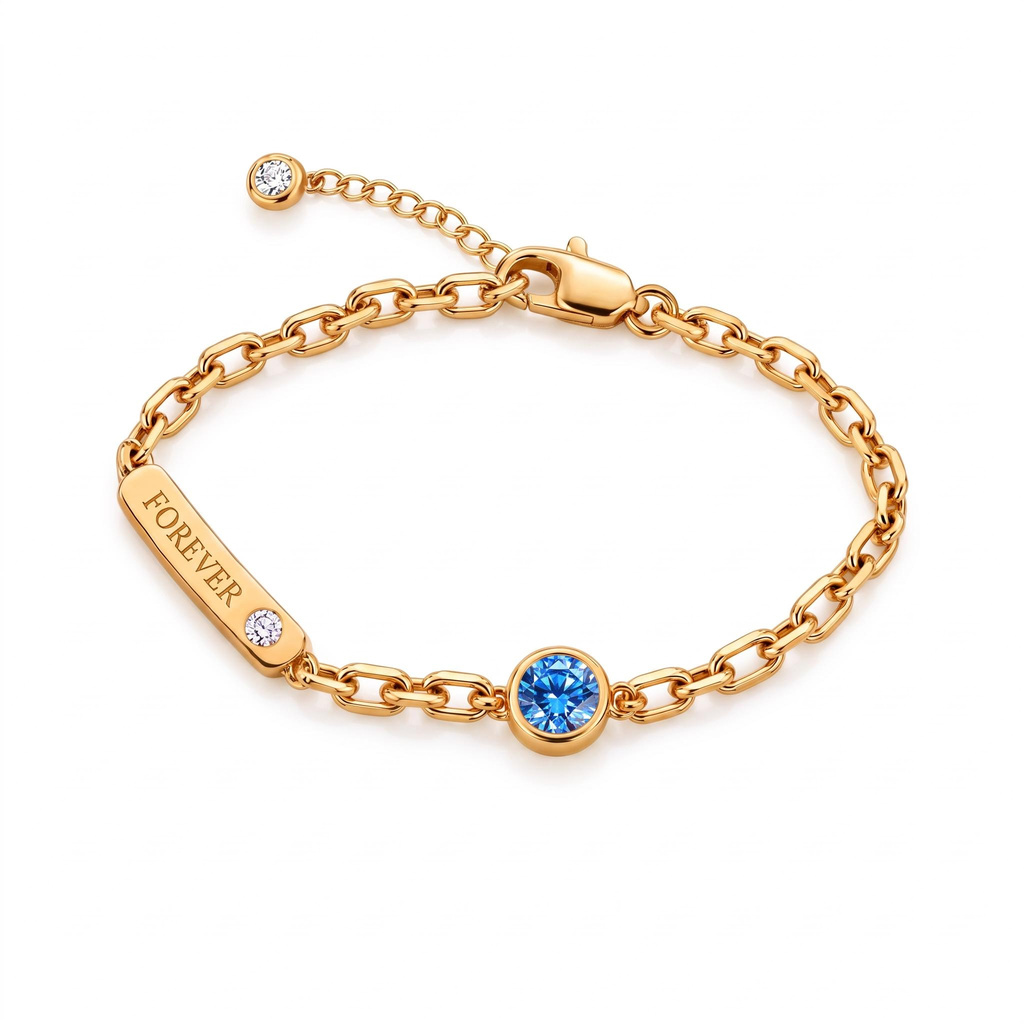 1.2 ct.tw. Custom Engraved Birthstone Bracelet 1.2 ct.tw. Custom Engraved Birthstone Bracelet
