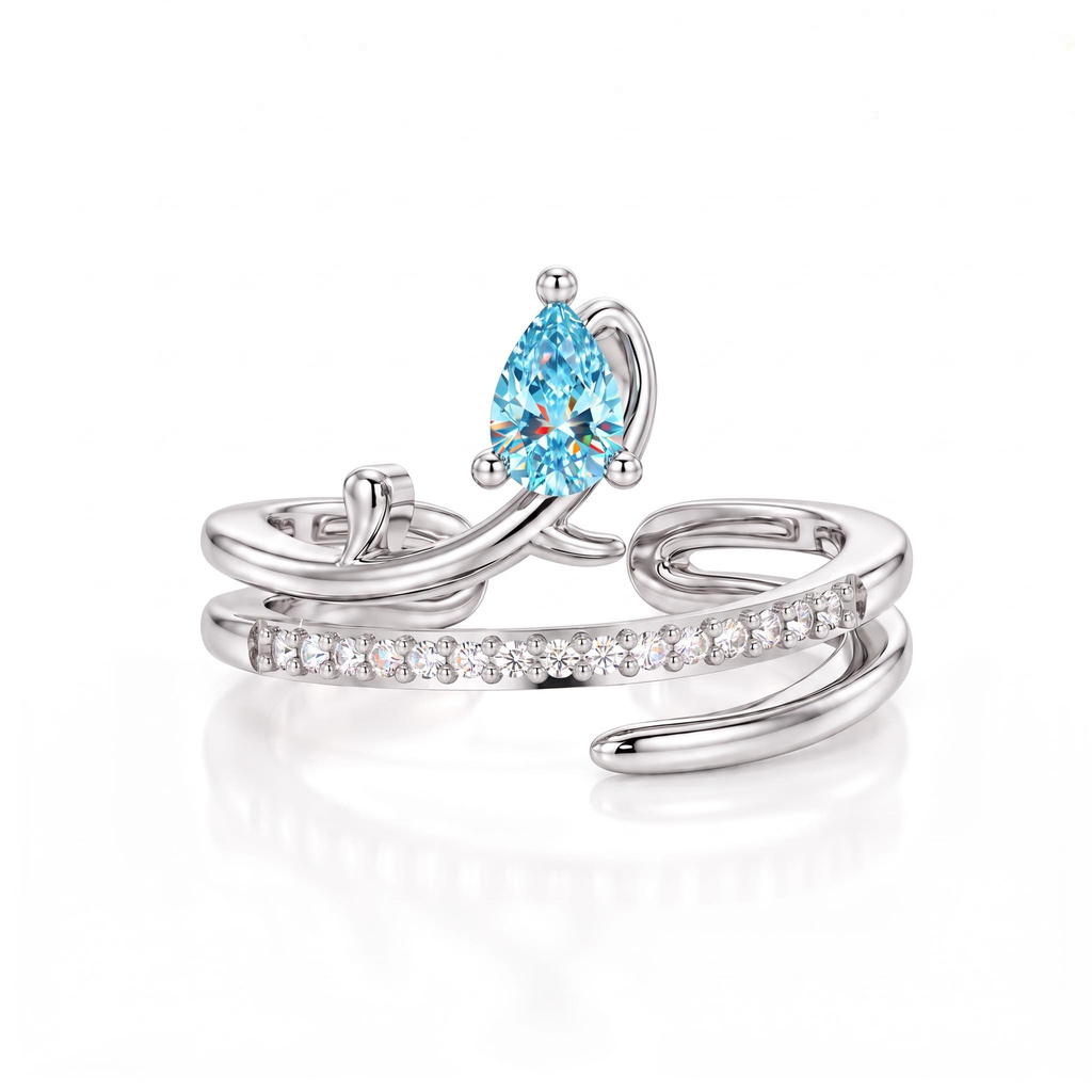0.5 ct.tw. Nature-inspired Birthstone Pear Cut Ring