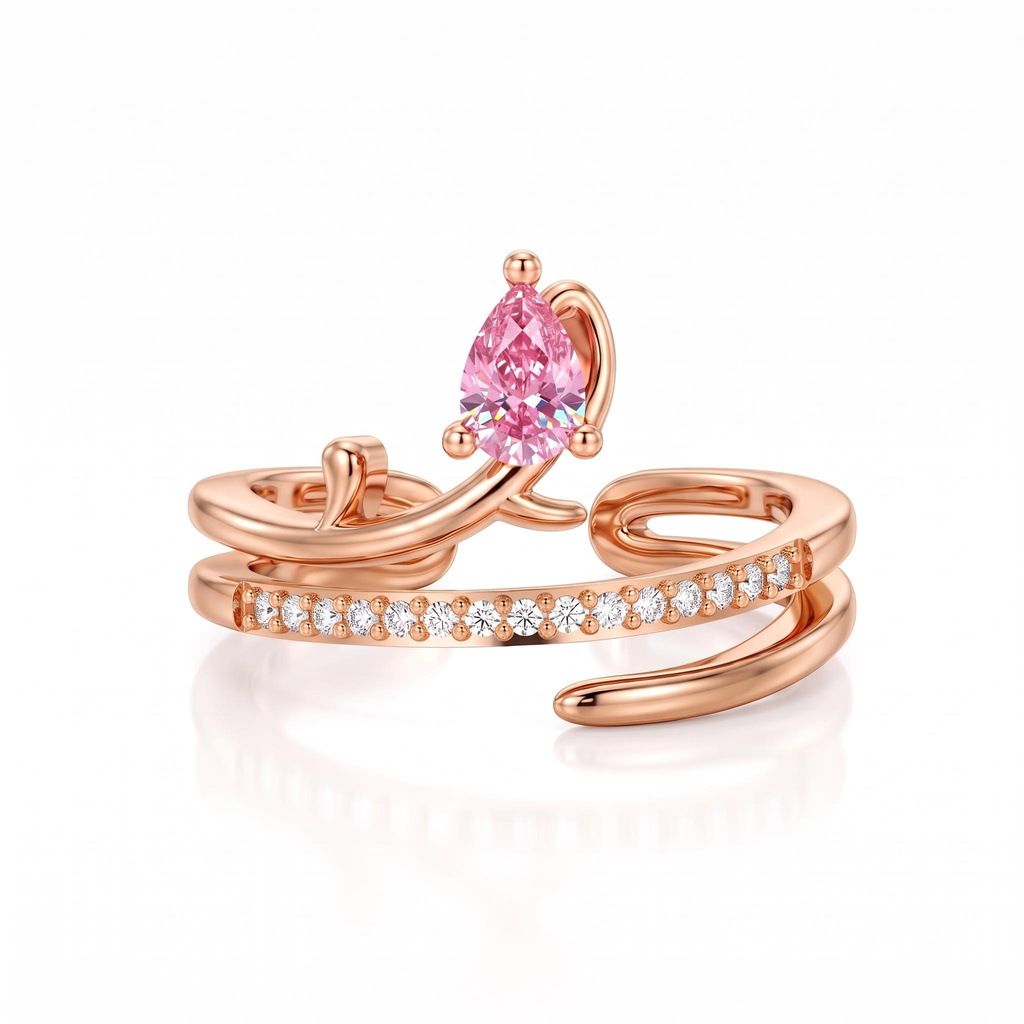 0.5 ct.tw. Nature-inspired Birthstone Pear Cut Ring