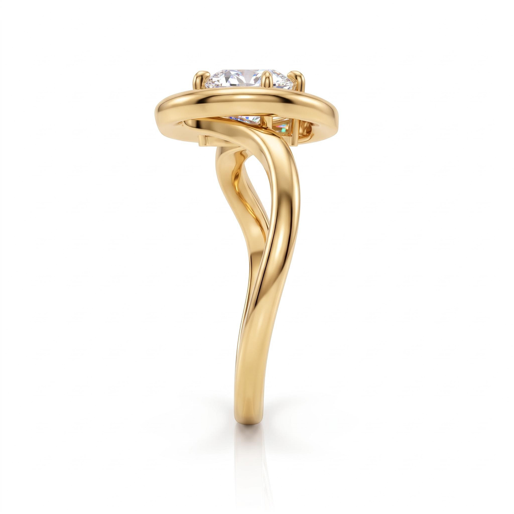 0.6 ct.tw. Twisted Shank Emerald Cut Ring 0.6 ct.tw. Twisted Shank Emerald Cut Ring