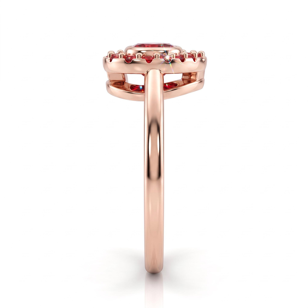 0.24 ct.tw. Birthstone Surround-Set Heart-Shaped Engraved Ring 0.24 ct.tw. Birthstone Surround-Set Heart-Shaped Engraved Ring