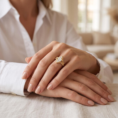5.1 ct.tw. Vine Marquise Cut Ring