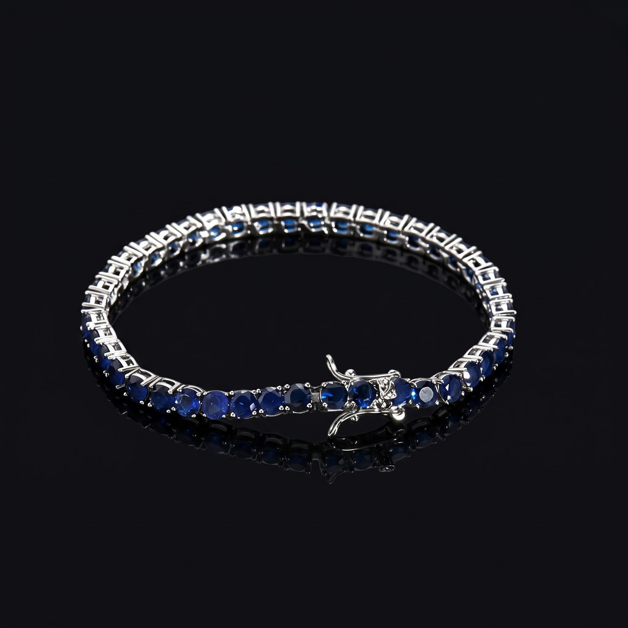 4mm Blue Tennis Bracelet 4mm Blue Tennis Bracelet