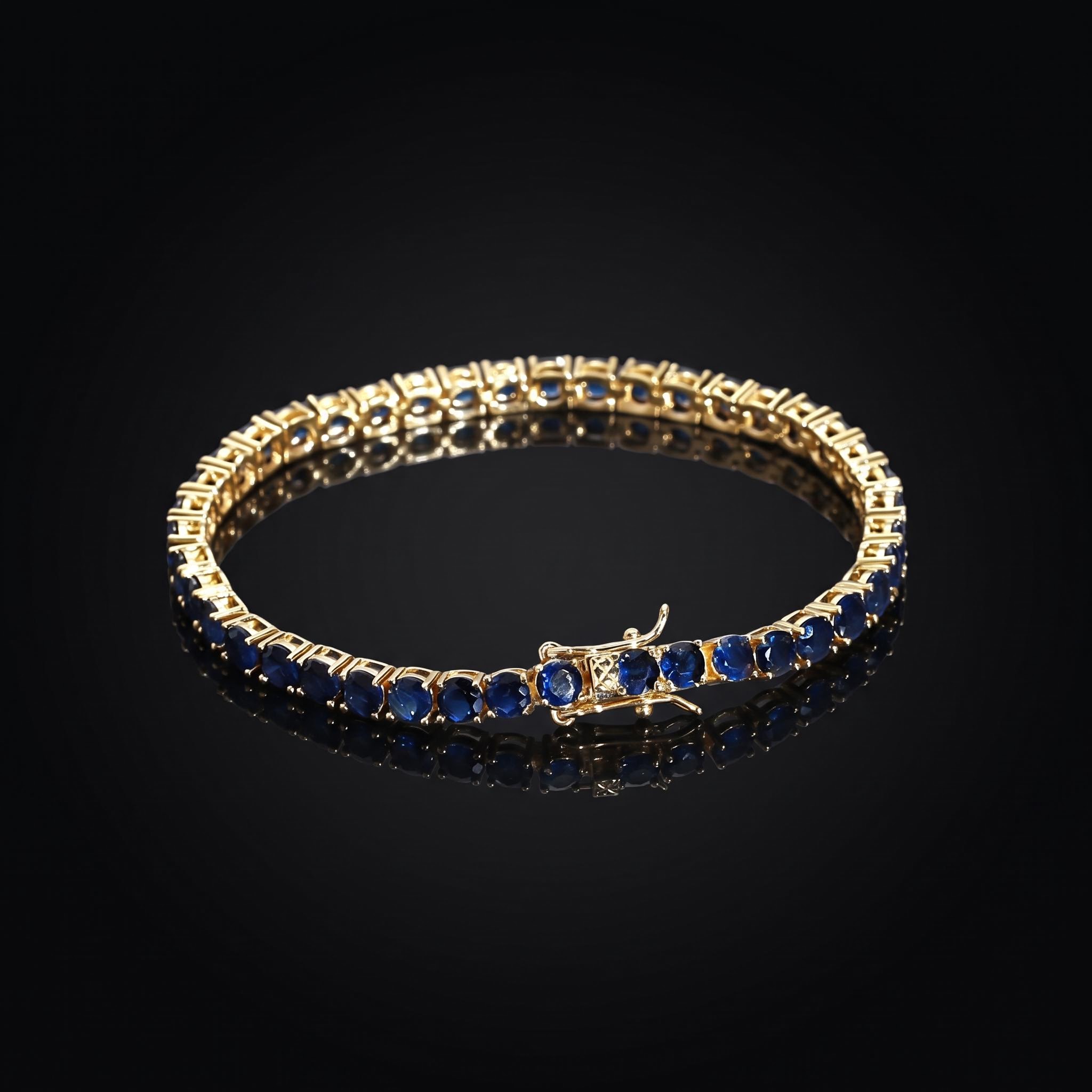 4mm Blue Tennis Bracelet 4mm Blue Tennis Bracelet