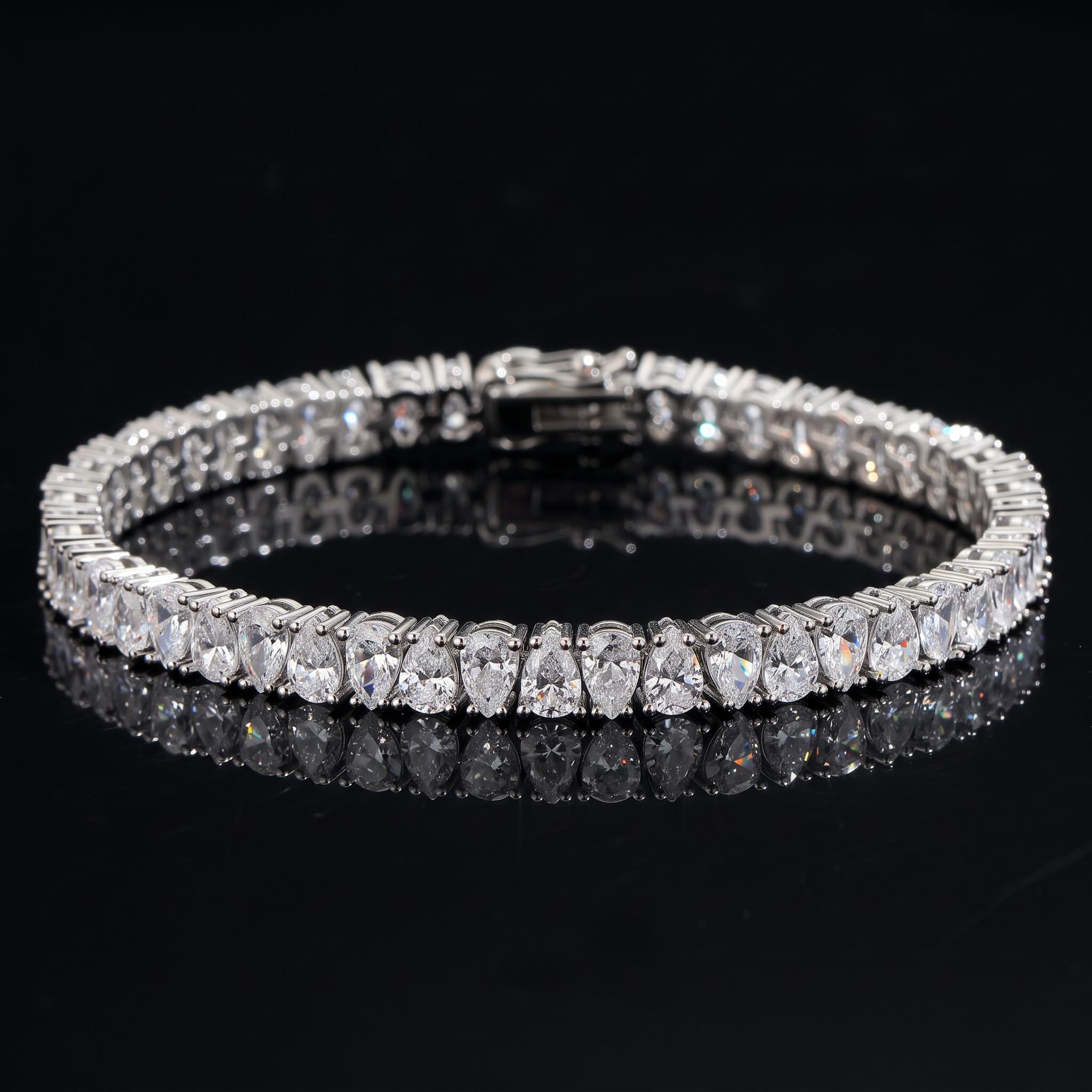 6mm Pear Cut Tennis Bracelet 6mm Pear Cut Tennis Bracelet