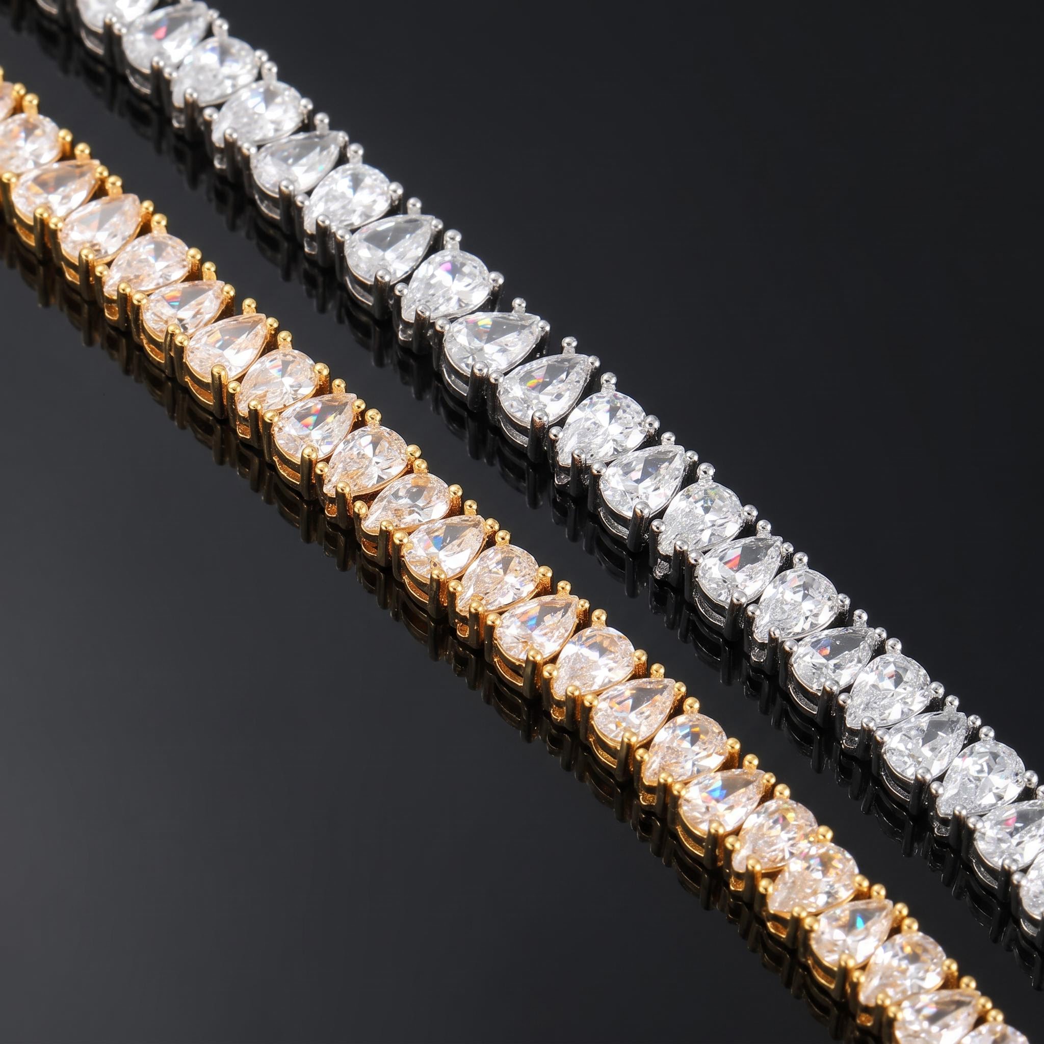 6mm Pear Cut Tennis Bracelet 6mm Pear Cut Tennis Bracelet