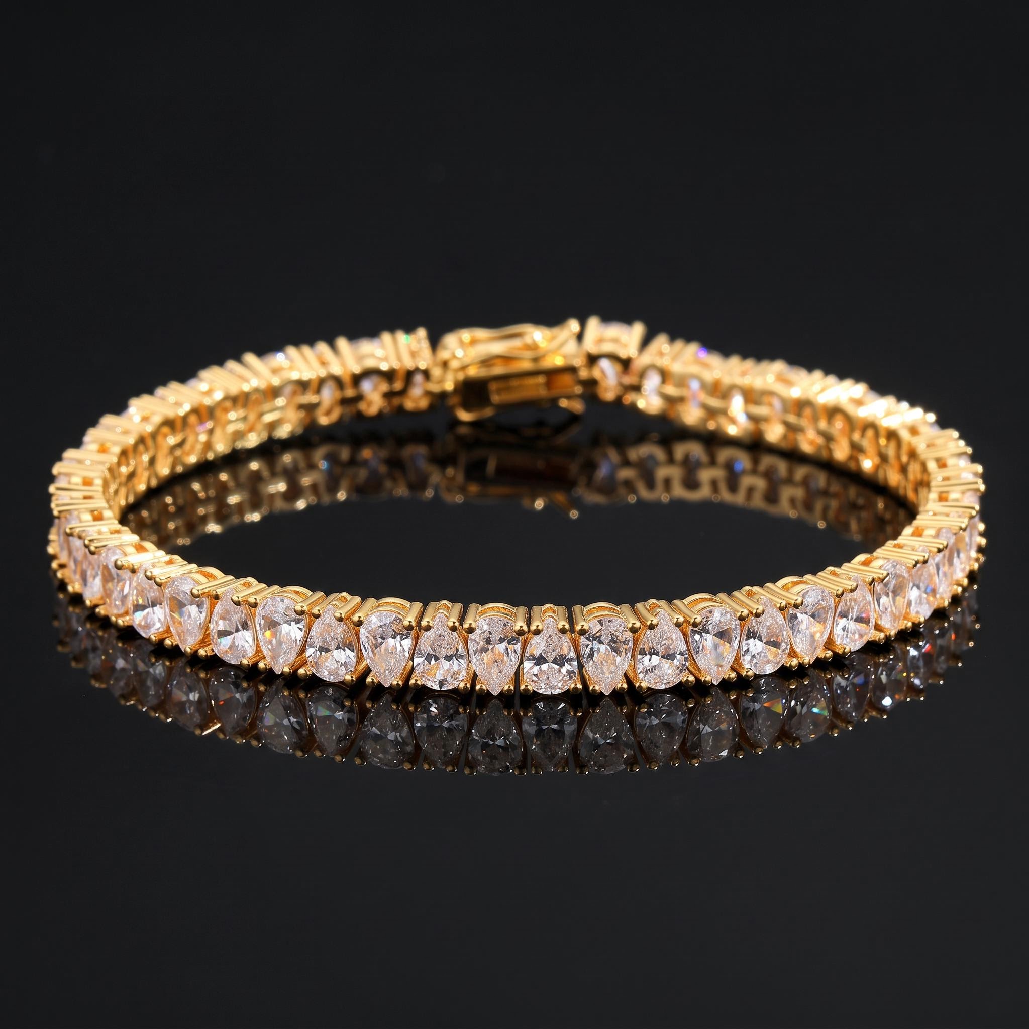 6mm Pear Cut Tennis Bracelet 6mm Pear Cut Tennis Bracelet