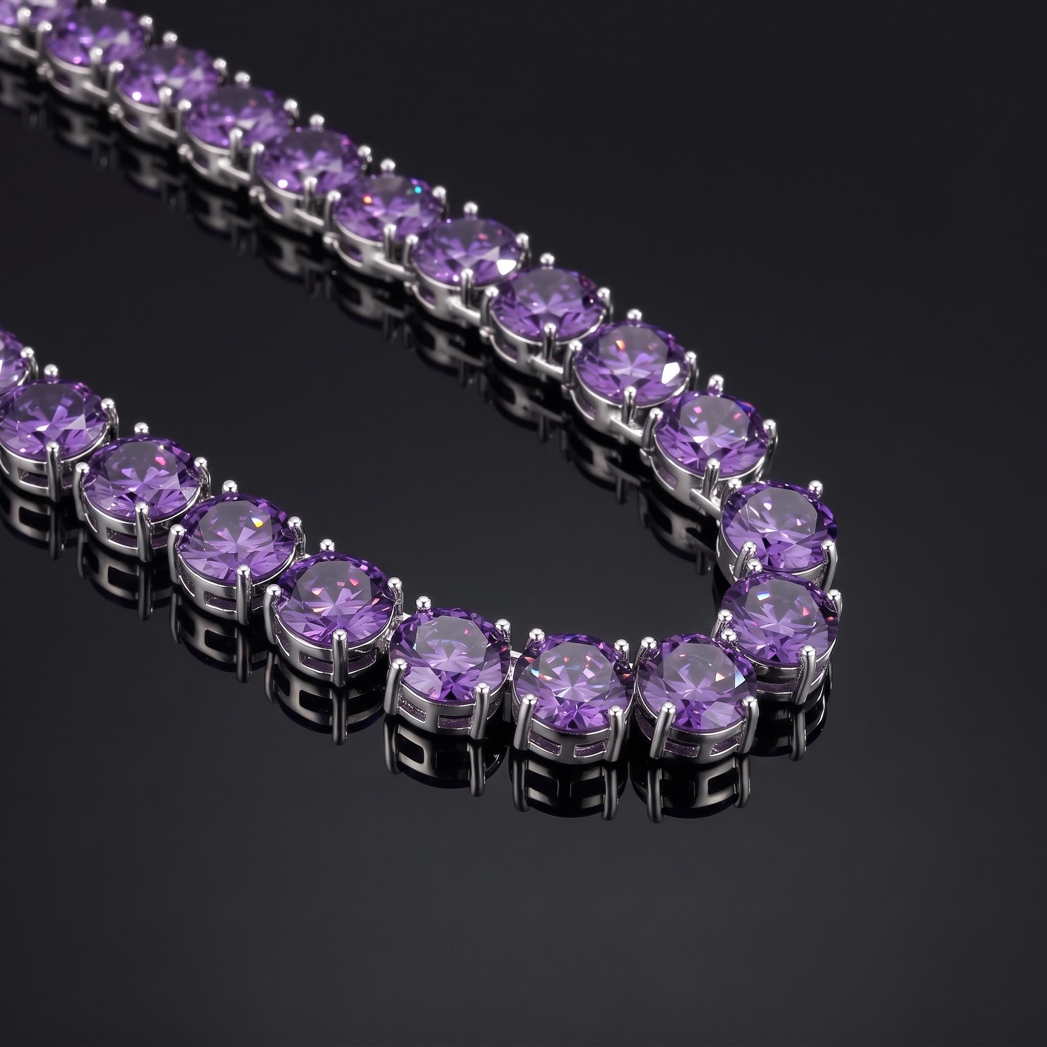10mm Purple Stone Tennis Bracelet 10mm Purple Stone Tennis Bracelet