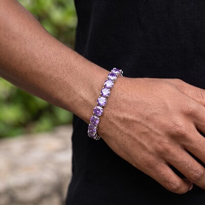 10mm Purple Stone Tennis Bracelet
