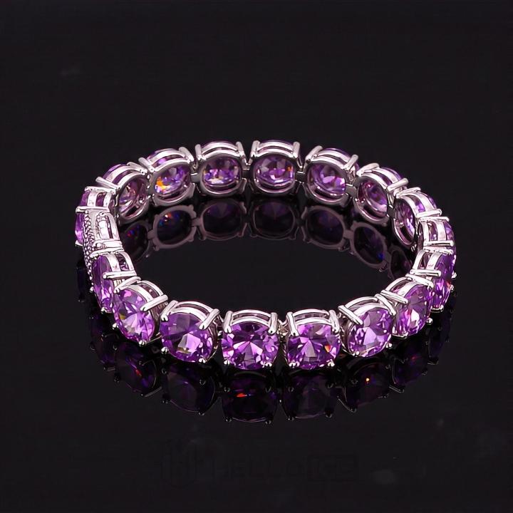 10mm Purple Stone Tennis Bracelet