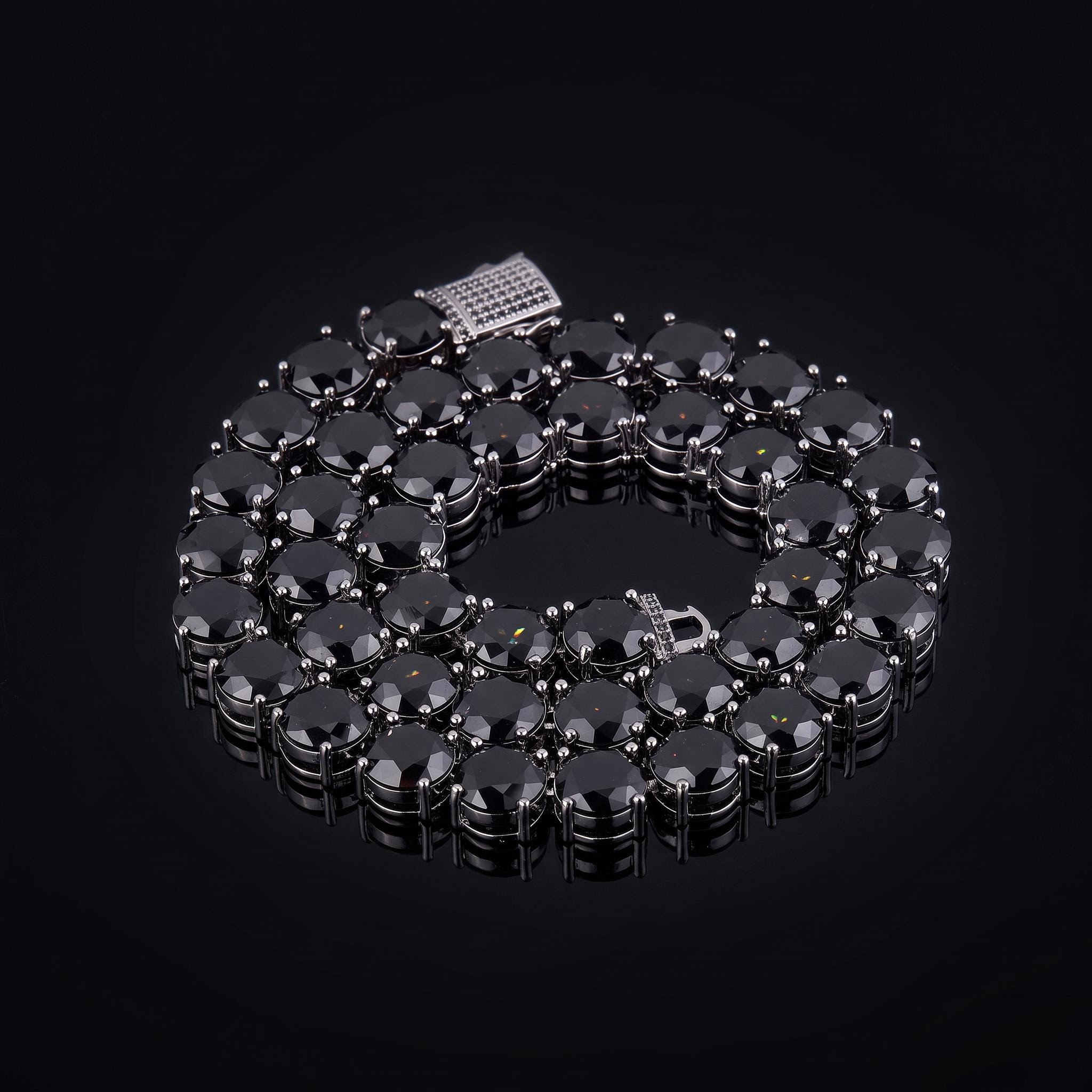 10mm Black Stone Tennis Chain 10mm Black Stone Tennis Chain