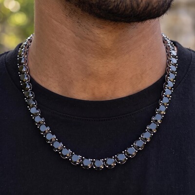 10mm Black Stone Tennis Chain