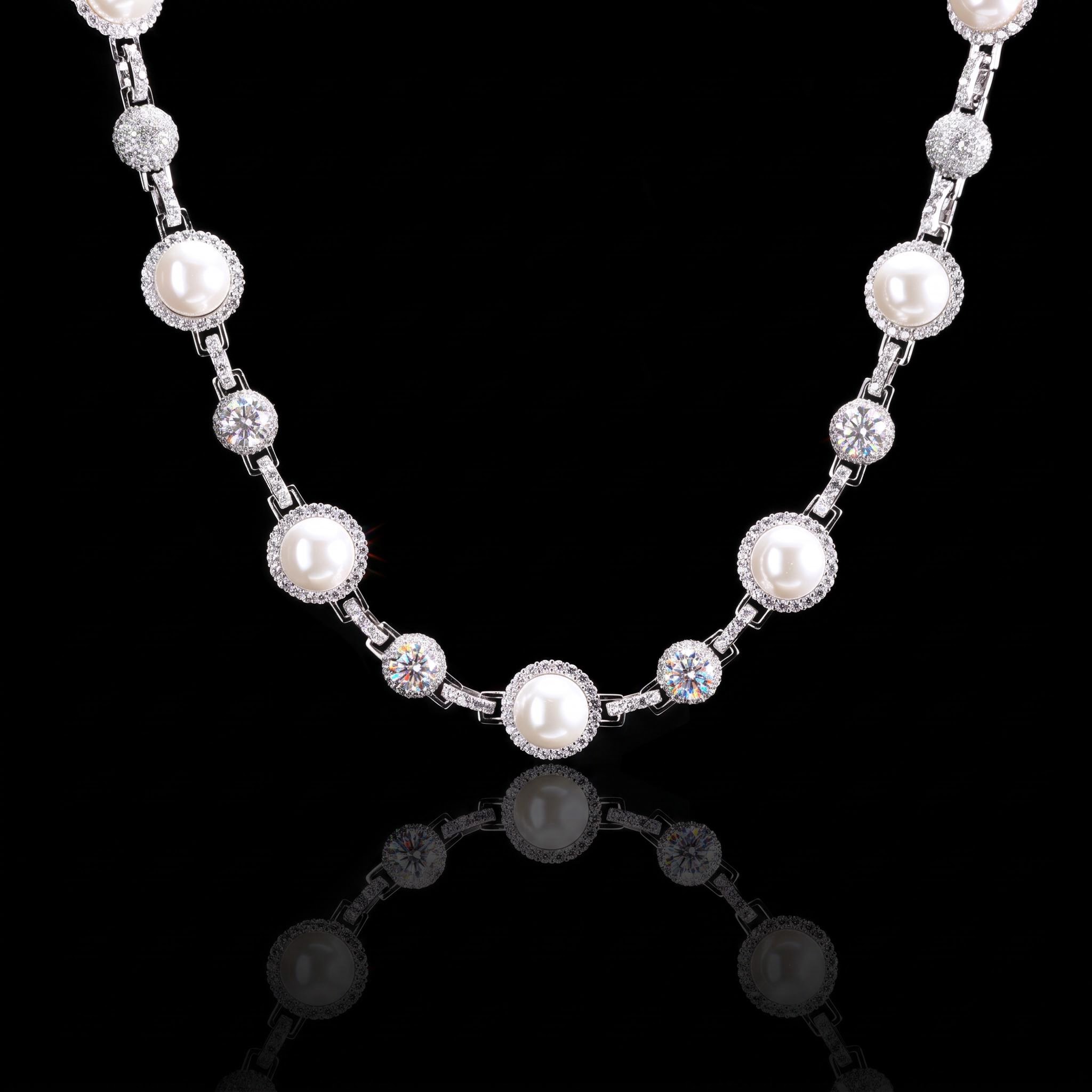 14mm Iced Beads Pearl Chain 14mm Iced Beads Pearl Chain