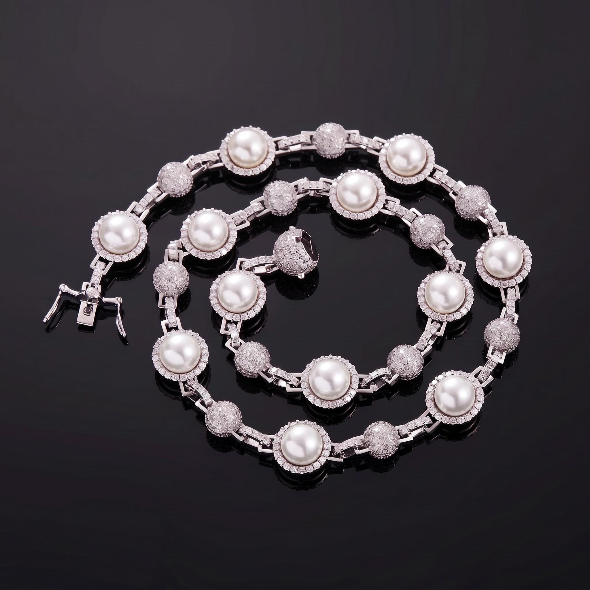 14mm Iced Beads Pearl Chain 14mm Iced Beads Pearl Chain