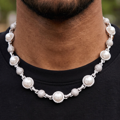 14mm Iced Beads Pearl Chain
