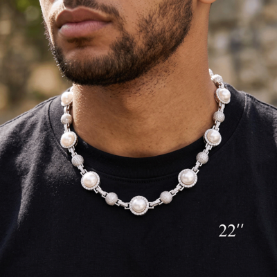 14mm Iced Beads Pearl Chain