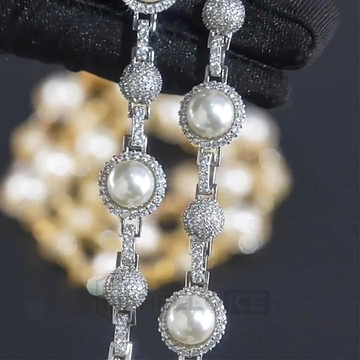 14mm Iced Beads Pearl Chain 14mm Iced Beads Pearl Chain