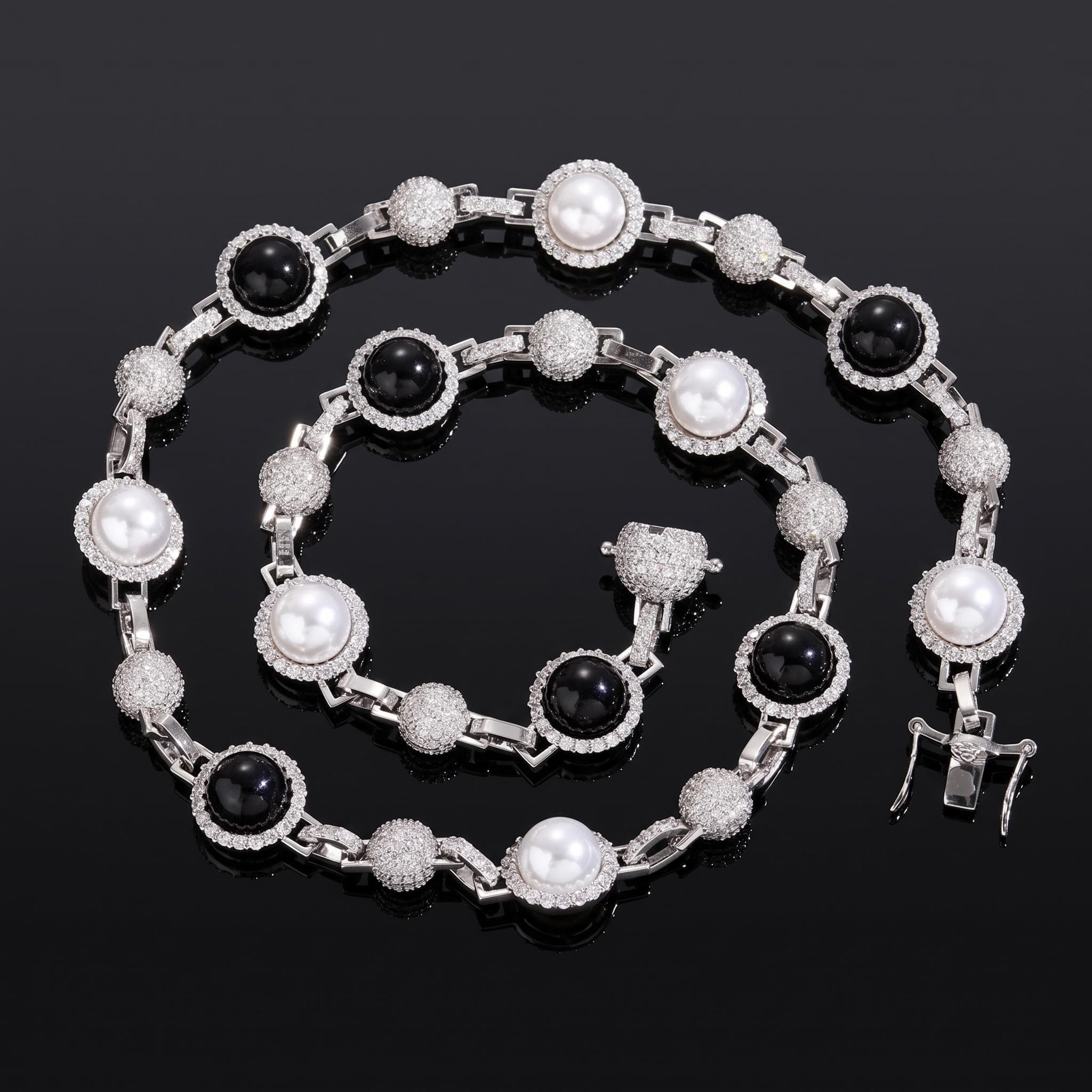 14mm Iced Beads Pearl Chain 14mm Iced Beads Pearl Chain