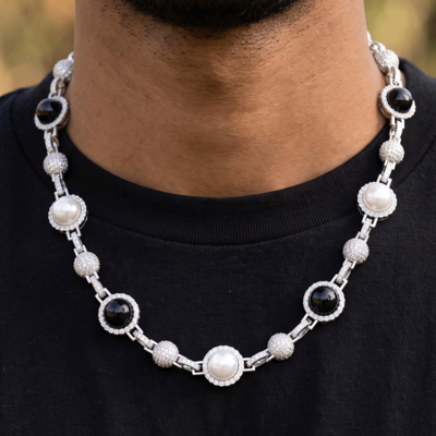 14mm Iced Beads Pearl Chain