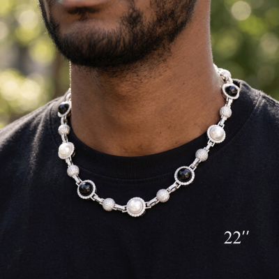 14mm Iced Beads Pearl Chain