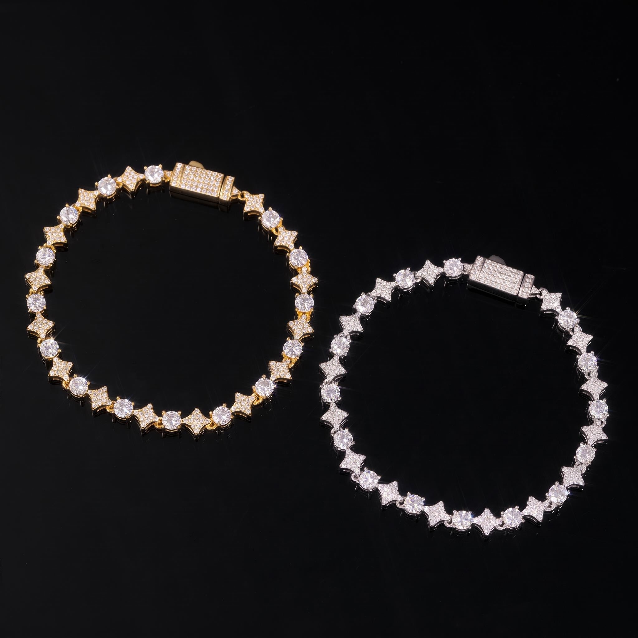 VVS1 Moissanite 6mm Star Tennis Bracelet