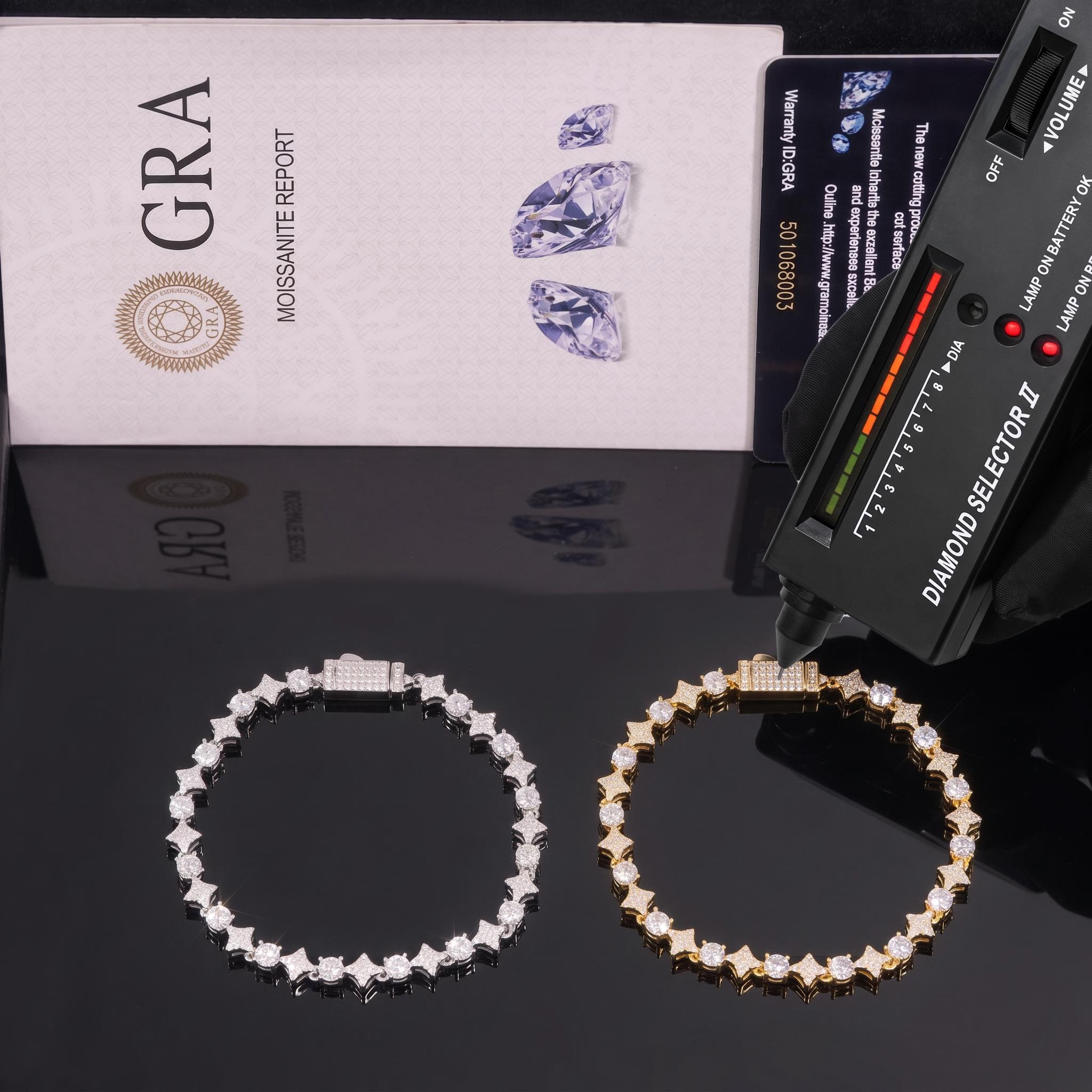 VVS1 Moissanite 6mm Star Tennis Bracelet