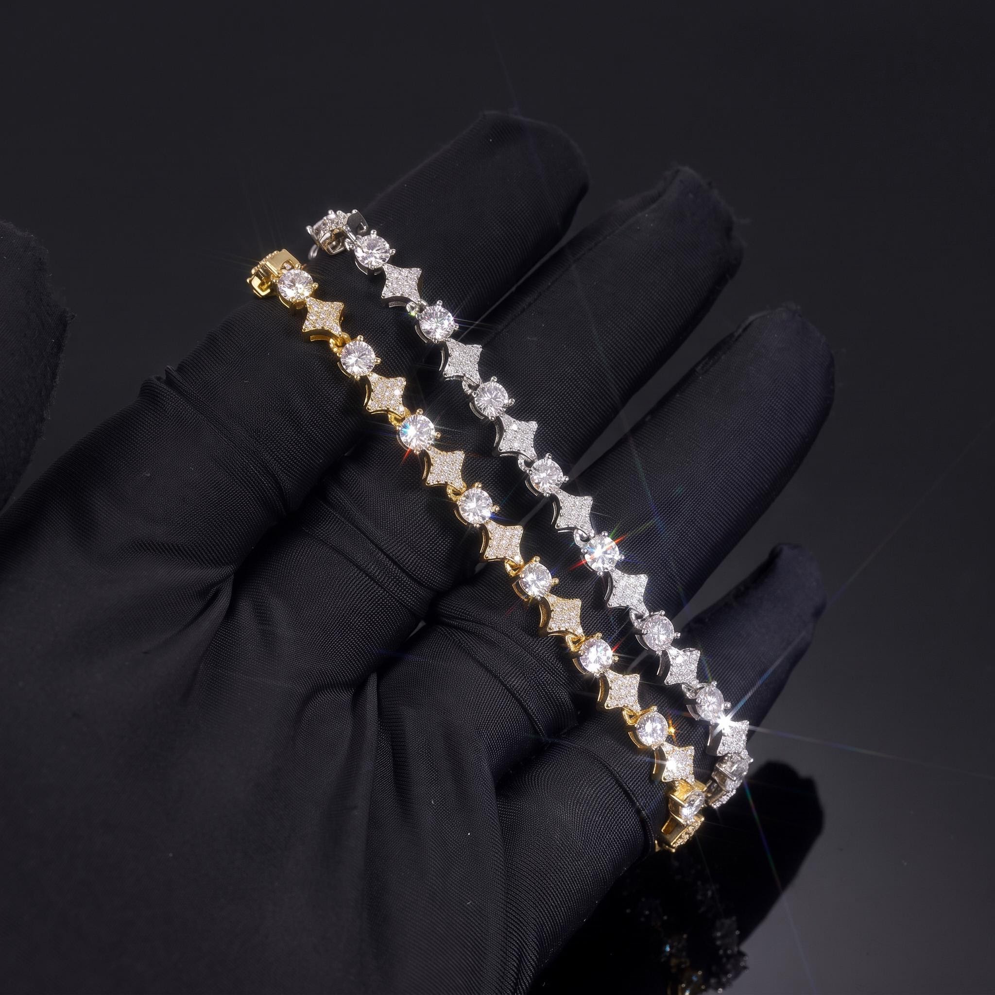 VVS1 Moissanite 6mm Star Tennis Bracelet