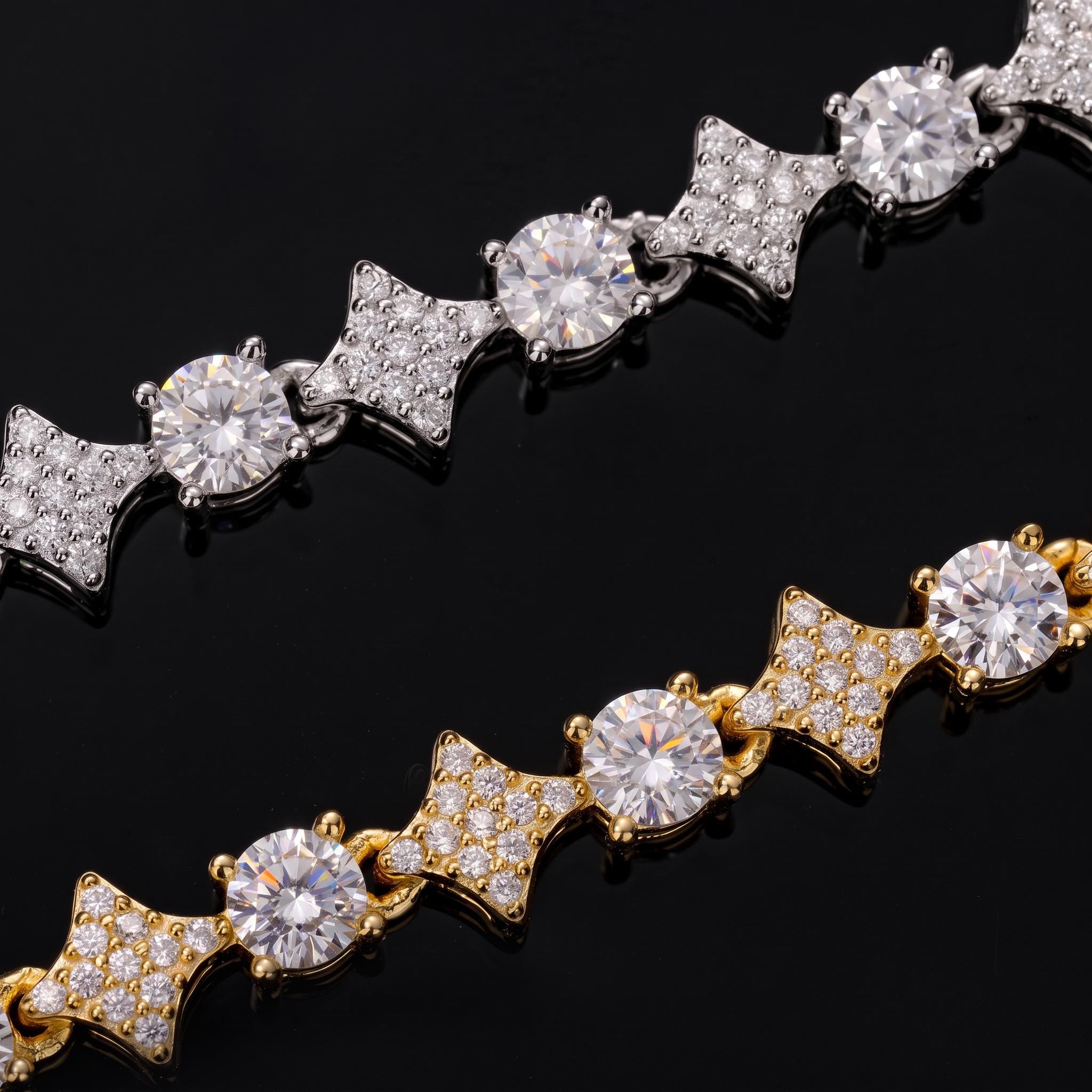VVS1 Moissanite 6mm Star Tennis Bracelet