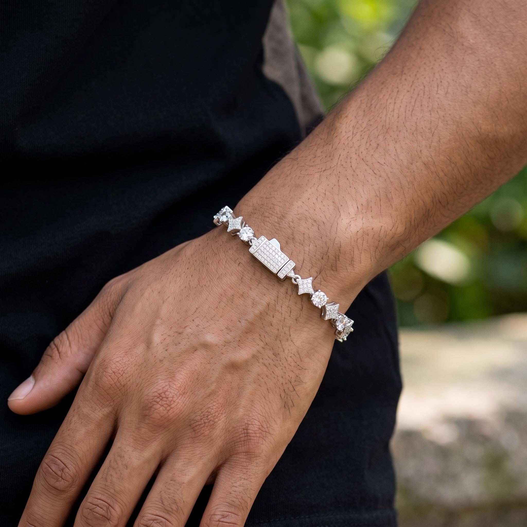 VVS1 Moissanite 6mm Star Tennis Bracelet