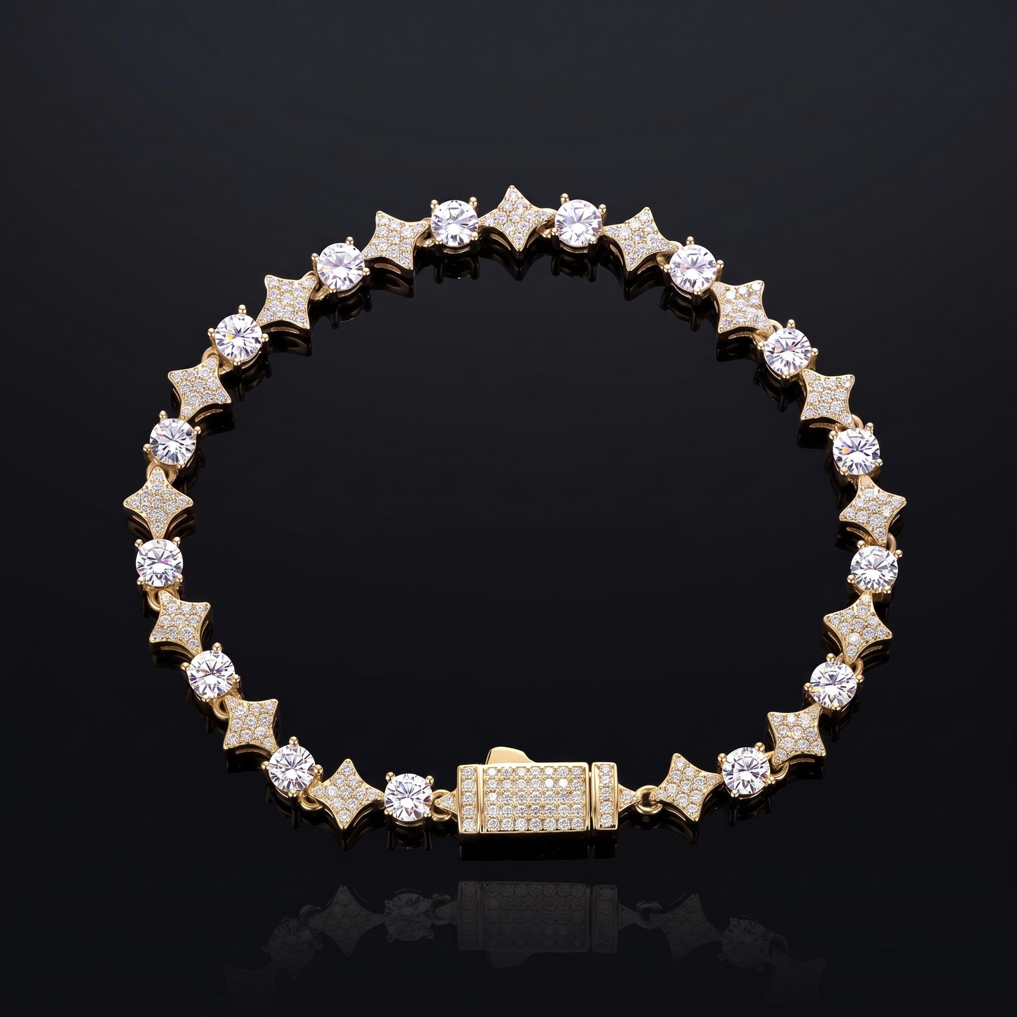VVS1 Moissanite 6mm Star Tennis Bracelet