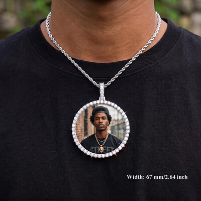 VVS1 Moissanite 2.65" Custom Photo Pendant