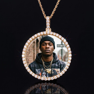 VVS1 Moissanite 2.65" Custom Photo Pendant
